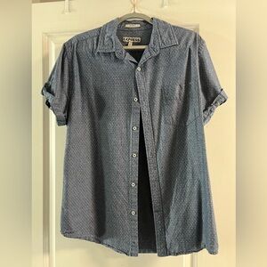 Express Men's Casual Navy Button Down Shirt